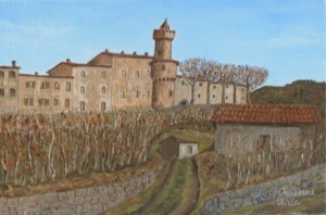 Castiglione Garfagnana – olio su tela cm. 30×20