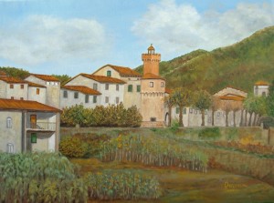 Castiglione Garfagnana – olio su tela cm. 40×30