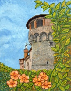 Castiglione Garfagnana – olio su tavola cm. 40×52