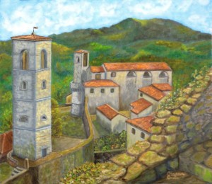 Castiglione Garfagnana – olio su tela cm. 40×35