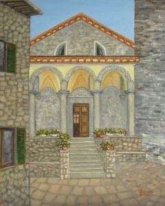 Chiesa di Careggine – olio su tela cm. 40×50