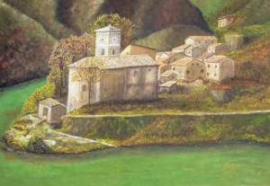 Isola Santa – olio su cartone telato cm. 50×35