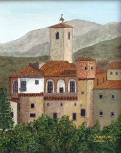 Rocca di Castelnuovo di Garfagnana – olio su tela cm. 25×30