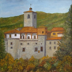 Rocca di Castelnuovo di Garfagnana – olio su tela cm. 30×30