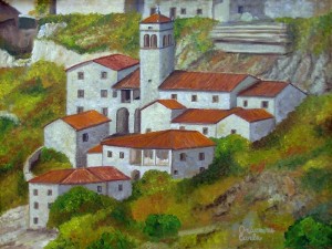 Sassorosso – olio su tela cm. 40×30