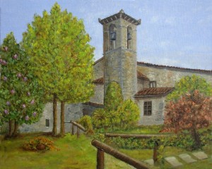 Monterotondo campanile – olio su tela cm. 30×24