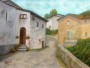 Monterotondo strada – olio su tela cm. 40×30