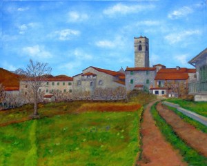 Pieve Fosciana – olio su tela cm. 50×40