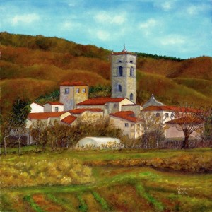 Pieve Fosciana – olio su tela cm. 40×40