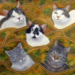 I miei gatti – olio su tela cm. 60×60