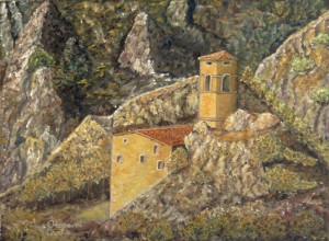 Chiesa Sambuca – olio su cartone telato cm. 40×30