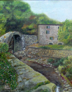 ponte medioevale sul fosso di Gragnana – 2016 olio su tela cm. 40×50