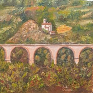 PONTE DELLA VILLETTA (SAMBUCA) olio su tela 30×30