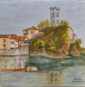 PONTECOSI olio su tela 20×20